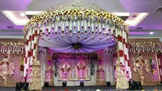 Stage 1 Pelli Pandiri Indian Weddings, Indian Wedding Decorations Stage, Wedding Decorations Indian Stage Mandap, Pelli Pandiri Decorations, Garden Reception Ideas, Muhurtham Stage Decoration, Kalyana Mandapam Decorations