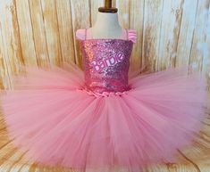 Barbie Pink Tutu Dress | Little Ladybug Tutus Barbie Tutu, Ladybug Tutu, Dresses Halloween, Birthday Party Dresses, 1st Birthday Tutu, Dresses Pageant, Pink Tutu Dress, Handmade Tutu, Pink Glasses