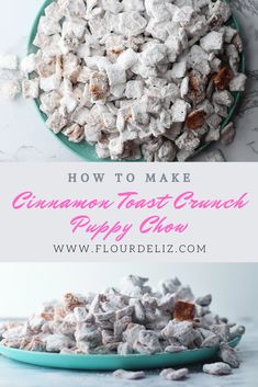 how to make cinnamon toast crunch puffy chow with text overlay that reads, how to make cinnamon toast crunch puffy chow