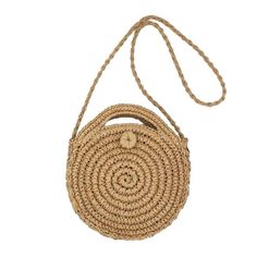 Extend your moments of summer relaxation with this straw handbag with shoulder strap which brings a nice touch of freshness and cheerfulness to your summer outfits.
 Its large shoulder strap, also in straw, gives you the pleasure of being able to carry this round straw handbag on the shoulder or across the body depending on the style effect you want to give to your look.
 Fully lined, your belongings are properly protected when you put them in your bag, and an interior pocket gives you quick access to your essentials.

 | THE BAG IN DETAILS

 Type : handbag with shoulder strap
 Worn : hand shoulder, crossed
 Closure : zipper
 Interior : one flat pocket
 Material : straw
 Lining : polyester
 Dimensions : H 25 x W 25 x D 5 cm Straw Handbags, Rattan Bag, Handbags Affordable, Straw Bags, Crossbody Bag Women, Bag Trends, Mini Crossbody Bag, Day Bag, Beach Tote Bags