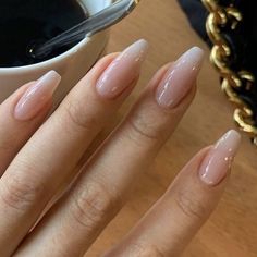 Natural Acrylic Nails, Minimal Nails, Classy Acrylic Nails, Neutral Nails, Dream Nails, Pretty Acrylic Nails