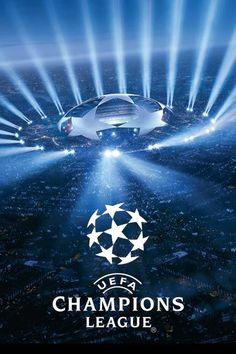 the official logo for the european league is shown in front of an aerial view of stadium lights