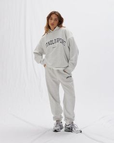 Women's 'AS' Jogger Sweatpants - Grey | Adanola Sporty Relaxed Fit Pants For Loungewear, Sporty Long Sweatpants For Lounging, Sporty Relaxed Fit Lounge Pants, Relaxed Fit Athleisure Sweatpants With Ribbed Cuffs, Sporty Relaxed Fit Lounging Pants, Sporty Sweatpants With Elastic Waistband For Loungewear, Sporty Joggers With Ribbed Waistband For Loungewear, Sporty Sweatpants With Elastic Waistband For Lounging, Sporty Cotton Sweatpants For Streetwear