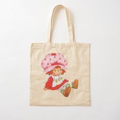 100% cotton reusable shopping carry bag with digital print on one side. Strawberry Vintage Retro 80s 1980s Cartoon Essential Strawberry Vintage, Hello Kitty Tote Bag, Hello Kitty Tote, Vintage Strawberry Shortcake, Cotton Tote Bag, Carry Bag, Strawberry Shortcake, Print Tote, Cute Bag