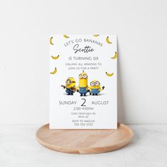 this is an image of a minions birthday party