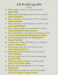 a page with the words t20 world cup on it