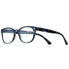 With these fashionable women's reading glasses from Foster Grant, you'll minimize headaches and eye strain without sacrificing style. Frame material: plastic Frame color: blue leopard print Lens material: acrylic Durability: scratch resistant Case: soft pouch with microfiber cleaning cloth Model number: 1019042 FIT DETAILS Eye/bridge/temple measurements: 49mm/20mm/140mm How do I find my frame size? Silhouette: square Nose pads: integrated Hinges: flexible  Size: +2.0. Color: Multicolor. Gender: Square Nose, Cute Glasses Frames, Square Reading Glasses, Accessories Guide, Blue Leopard Print, Glasses Fashion Women, Pastel Outfit, Jimmy Choo Heels, Jimmy Choo Bag