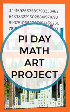 a piece of paper with the words pi day math art project