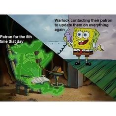 the cartoon spongebob is sitting in his chair