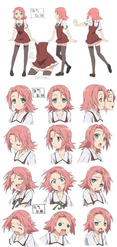 Mayo Chiki, Character Expressions, Manga Japan, Manga Tutorial, 얼굴 그리기, Character Model Sheet, Model Sheet