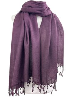 This is a light weight all season wool shawl. This versatile shawl can be used to dress up an outfit for a special evening, as wedding favors, travel wrap or as a neck scarf in the winter. Easy to carry anywhere, perfect for when you need it at a restaurant or at the office in air conditioning or a cool summer evening. Effortlessly give a dress a new look by simply adding this shawl. A must have when you travel! Measures 26"Wide x 74"Long COLOR MATCHING/ACURACY The color is very close however is Purple Scarves For Wedding, Purple Bohemian Shawl For Winter, Purple Pashmina Shawl, Elegant Purple Shawl Scarves, Formal Shawl, Elegant Purple Shawl Scarf, Purple Pashmina Scarves, Purple Silk Shawl Scarf, Bohemian Purple Shawl Silk Scarf