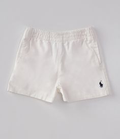 From Ralph Lauren&#x2C; this short features:Solid twill fabricationEncased elastic waistbandCargo designRelaxed fitStraight hemPull on constructionCottonMachine wash/ tumble dryImported. Summer Elastic Shorts For Playwear, Summer Playwear Shorts With Elastic Fit, Elastic Shorts For Summer Playwear, Solid Color Summer School Shorts, White School Bottoms With Elastic Waistband, Elastic Cotton Shorts For Playwear, Elastic Cotton Shorts, Casual Elastic Shorts For Playwear, White Bottoms With Elastic Waistband For School