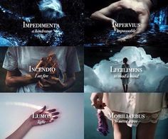 four different images with the words impedimento, imppenivus, and lellimens in them