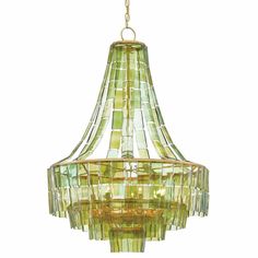 LOOMLAN-Lighting Fixtures-Dark Gold Leaf Green Vintner Chandelier-Currey & Co-9000-0147 Dark Contemporary, White Glass Chandelier, Green Chandelier, Green Chandeliers, Recycled Wine Bottles, Empire Chandelier, Round Chandelier, White Chandelier, Leaf Green