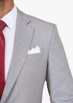 Delivered in as little as two weeks. Covered by our Free Remake Guarantee. Don’t forget Shirts, Pants, Ties & Squares. Gray Blazer With Suit Collar For Formal Occasions, Gray Formal Blazer With Suit Collar, Formal Gray Blazer With Pressed Crease, Classic Gray Suit With Single Button, Classic Gray Single Button Suit, Gray Formal Outerwear With Welt Pockets, Gray Formal Outerwear With Single Button, Formal Gray Outerwear With Single Button, Gray Single Button Formal Outerwear