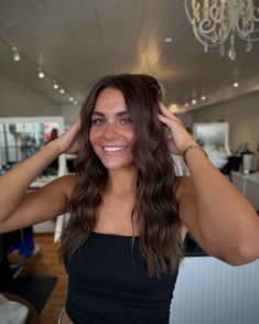 this is your sign to go back to your roots 😻🤎 >>>swipe for the before!! #hairstylist #hairstylists #michiganstylist #mihairstylist #blonde #brunette #highlights #lowlights #livedinblonde #livedinhair #dimensionalblonde #rootsmudge #teasylights #balayage #haircut #holland #grandrapids #michigan Cool Toned Brunette Highlights, Low Lights For Brown Hair Medium Length, Transition To Blonde Hair Brunettes, Medium Length Hair Brunette, Brown Hair Lowlights, Brunette Highlights Lowlights, Brunette Lowlights, Chocolate Brunette Hair Color, Going Blonde From Brunette