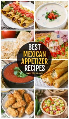 mexican appetizer recipes with text overlay