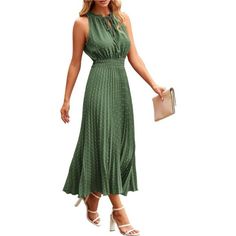 Tips: S=Us 4-6, M=Us 8-10, L=Us 12-14, Xl=Us 16-18. Comfy Fabric: This Midi Dress Is Made Of Soft Polyester Fabric, Lightweight And Comfy To Wear, Not See Through. The Fabric Has Non Stretch. A Perfect Sundress In This Summer Eye-Catching Designs: Sleeveless Summer Dress/ V Neck Midi Dress/ Casual Dress For Women/ Ruffled Dresses For Women/ Flowy Dress/ Empire Waist Dress For Women/ Womens Swing Dress/ Fit And Flare Dress For Women Matching Style: Stylish Details Make You More Attractive In Every Occasion. This Womens Dress Is Great For Beach, Daily, Wedding, Party, Cocktail, Dinner, Vacation, Travel, Night Out. You Can Easily Dress It Up With Heels And Jewelry For Semi Formal Occasions O Stylish Maxi Dress, A Line Maxi Dress, Dress With Pleats, Sleeveless Long Dress, Long Dress Casual, Sleeveless Dress Summer, Midi Dress Casual, Pleated Maxi Dress, Midi Dress Summer