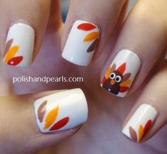 Turkey Nails, Fall Manicure, Pearl Nails, Nails For Kids