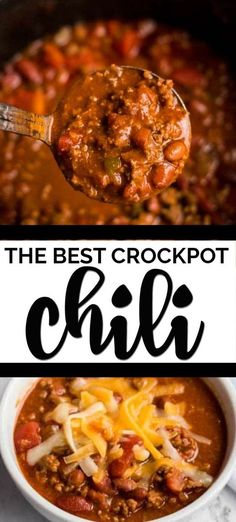 the best crockpot chili recipe is so easy to make