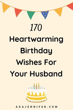 a birthday card with the words 70 heartwarming birthday wishes for your husband