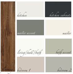 the different shades of paint that are used for kitchen cabinets and walls, including white, gray