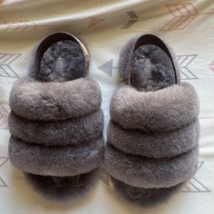 Nwot Kids Ugg Fluff Yea Slides. Never Worn Size 11 Kids Uggs, Ugg Shoes, Charcoal Color, Kids Shoes, Kids Shop, Color