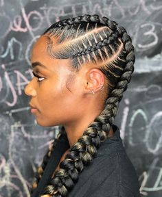 Braided Ponytail Hairstyles For Black Women Protective Styles, Feed In Braids With Curls, 4 Feed In Braids Hairstyles, Cornrows Women, Quick Styles, African American Braided Hairstyles, Vacation Hair