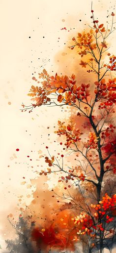 Nature Challenge, Good Wallpapers, Dreamy Nature, Taken Pictures, Fall Tree, Iphone Wallpaper Fall, Fall Watercolor, 캐릭터 드로잉, Cool Wallpapers Art