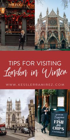 london in winter with the words tips for visiting london in winter on top and bottom