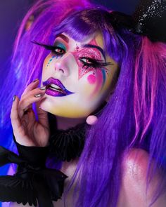 Glam Clown, Makeup Artistique, Pastel Clown, Circus Makeup, Fantasy Make-up, Halloween Make-up Looks