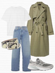 Green Ootd, Coats Outfits, 9to5chic Outfits, Fashion Major, Denim Skirt Trend, Androgynous Outfits, Post Partum Outfits, Neutral Sweaters, Classic Style Outfits