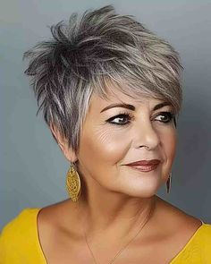 37 Trendiest Pixie Haircuts for Women Over 50 Short Spiky Haircuts, Short Spiked Hair, Hairstyle Tips, Short Sassy Haircuts, Funky Short Hair, Short Spiky Hairstyles, Short Silver Hair, Spiky Hair, Short Hair Pixie Cuts