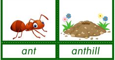 an anthill and a pile of dirt with the words anthill