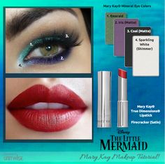 Ariel Look with Mary Kay products!! www.marykay.ca/mhecht Mermaid Tutorial, Disney Princess Makeup