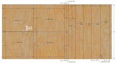 the plans for a wood paneled wall are shown in this image, with measurements