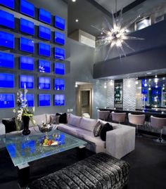 Las vegas penthouse-Tower Suite at the Top of Sky Las vegas on the Strip Women Cave, Headboard Designs, A Living Room, 인테리어 디자인, My Dream Home, Luxury Living, Great Rooms, Modern Interior, Floor Plan