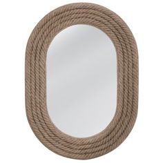 a round rope mirror on a white background