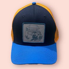 You Are Looking At Patagonia Surf Van Life Mesh Trucker Cap (Blue/Yellow) ~~ Rare ~~ New With Tag. The Size Is One Size. This Is A Discontinued Design. If You Have Any Questions, Please Contact Me Before You Purchase. Thanks For Looking!!! Surf Van, Patagonia Accessories, Van Life, Trucker Cap, Patagonia, Surfing, Mesh, Van