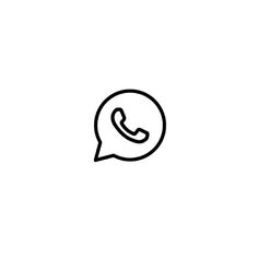 a black and white line drawing of a phone with a speech bubble in the middle