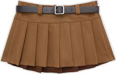 Winter Skirt With Belt Loops, Mini Skirt With Belt For Fall, Fall Mini Skirt With Belt Loops, Elegant Pleated Skirt With Belt, Fitted Mini Skirt With Belt For Fall, Fitted Pleated Skirt With Belt Loops For Fall, Trendy Brown Mini Skirt, Brown Belted Skirt For Work, Casual Belted Skirt For Fall