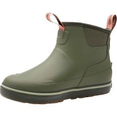 Grundens Deck Boss Ankle Boot - Women's - Footwear Grundens Women, Green Low-top Waterproof Boots For Outdoor, Casual Gore-tex Waterproof Boots With Cushioned Footbed, Green Gore-tex Casual Waterproof Boots, Green Gore-tex Waterproof Boots For Walking, Green Non-slip Rain Boots For Outdoor, Synthetic Rubber, Waterproof Boots, Designer Boots