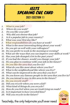 a question card with the words ielts speaking cue card written in black and yellow