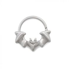 16g Big Bat Bendable Steel Septum Ring Septum Rings Aesthetic, Halloween Septum Ring, Septum Pericing, Cool Septum Jewelry, Heart Septum, Cute Septum Rings, Gem Candy, Internally Threaded Jewelry, Septum Piercing Jewelry