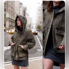 Nwt Lululemon Nyc Lab Mitra Parka Rain Jacket Longline Zip Front Hooded Coat Size: 2 Color: ‘Wren’ (Military Green/Tan) Style: Lw4axos-7873 Condition: New With Tags Materials: (Body/Face): 100% Nylon, (Body/Back): 100% Poly, (Laminate): 100% Polyurethane, (Contrast): 86% Recycled Poly, 15% Elastane Lululemon Lab Is A Collaboration Of High-Fashion Designers And Lululemon Designers Creating Athleisure Wear In The “Lab.” The Collection Is Not Technical Athletic Gear, It Is Streetwear. Items Are Not Fall Parka With Detachable Hood For Urban Adventures, Urban Outerwear With Adjustable Hood For Everyday, Urban Outerwear With Adjustable Hood, Functional Parka For Urban Adventures In Fall, Functional Fall Parka For Urban Adventures, Functional Parka For Fall Urban Adventures, Functional Fall Utility Jacket For Urban Adventures, Functional Hooded Jacket For Urban Adventures In Fall, Functional Hooded Jacket For Fall Urban Adventures