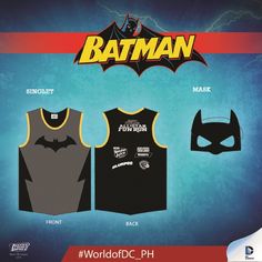 batman t - shirts and masks are on display