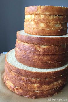 a stack of bread sitting on top of a table