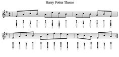 the music sheet for harry potter theme