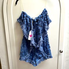 Beautiful L’atiste Romper Size Small New With Tag Never Worn Blue Lace Fully Lined Please Check Out My Closet, Tons Of Great Stuff. Everyone Who Bundles Will Get An Amazing Discount! Fashion Designer Staple Must Have Sold Out Luxury Items Clothing Stores New York Nyc Paris La London Fashionista Dior Dolce Fendi Balenciaga Gucci Versace Chanel Kim Kylie Kardashian Jenner Skims Mac Insta Revolve Online Pants Bottoms Workout Fit Girls Women Lady Date Casual Going Out Club Studio Style Effortless Dr Kylie Kardashian, Kim And Kylie, Jumpsuit Lace, Pinstripe Jumpsuit, Romper Jumpsuit, Ruffle Romper, Denim And Lace, Clothing Stores, Sleeveless Rompers