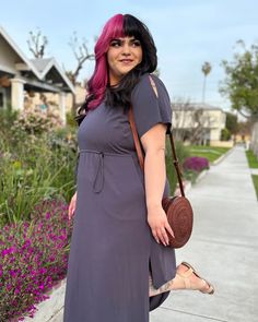 Flutter Sleeve A-Line Dress | Dusty Violet Dress Dusty, Weekend Wardrobe, Body Size, Flutter Sleeve, Plus Size Dresses